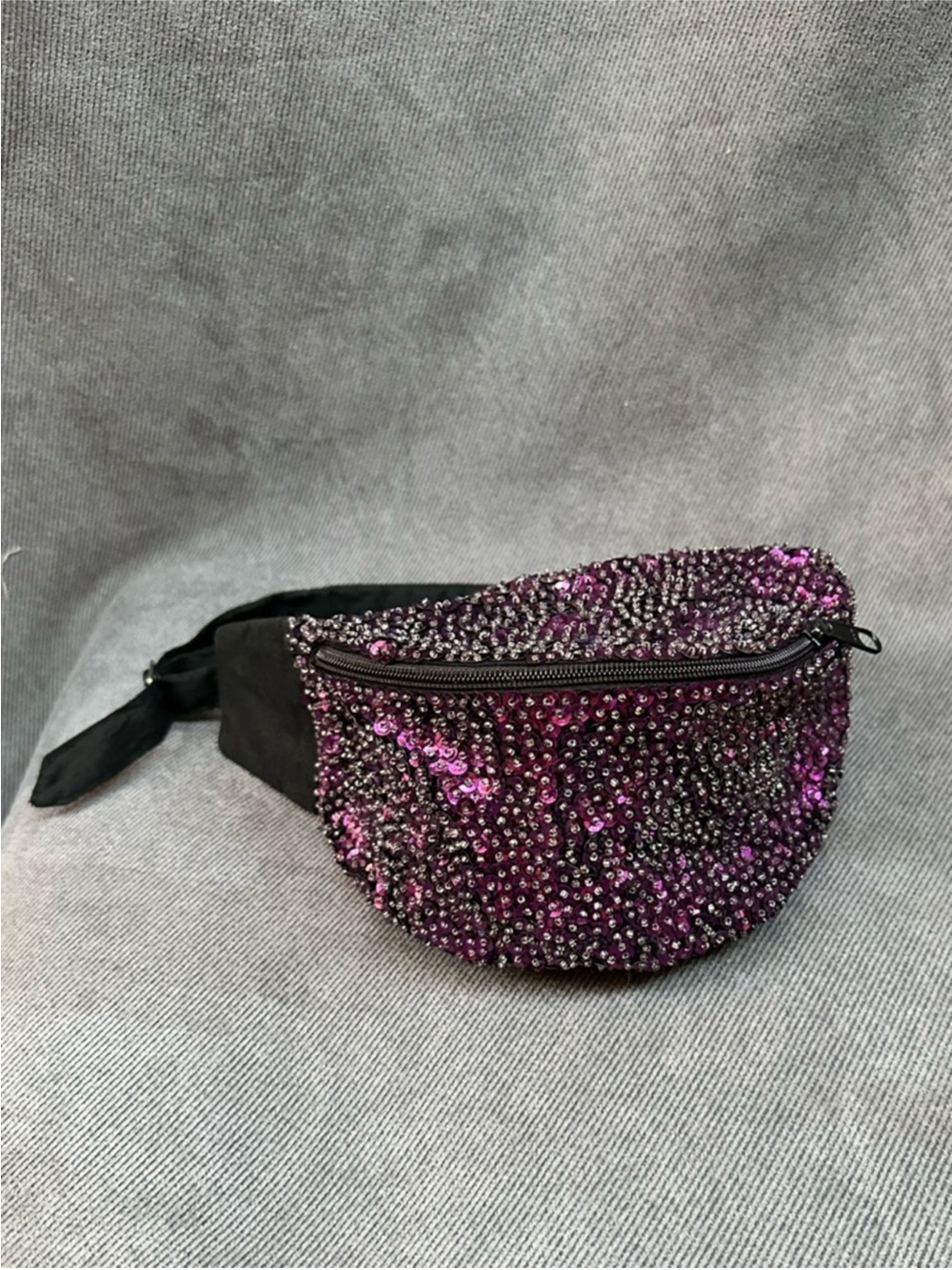 ‘90s sequin beaded Fanny pack waist bag vintage